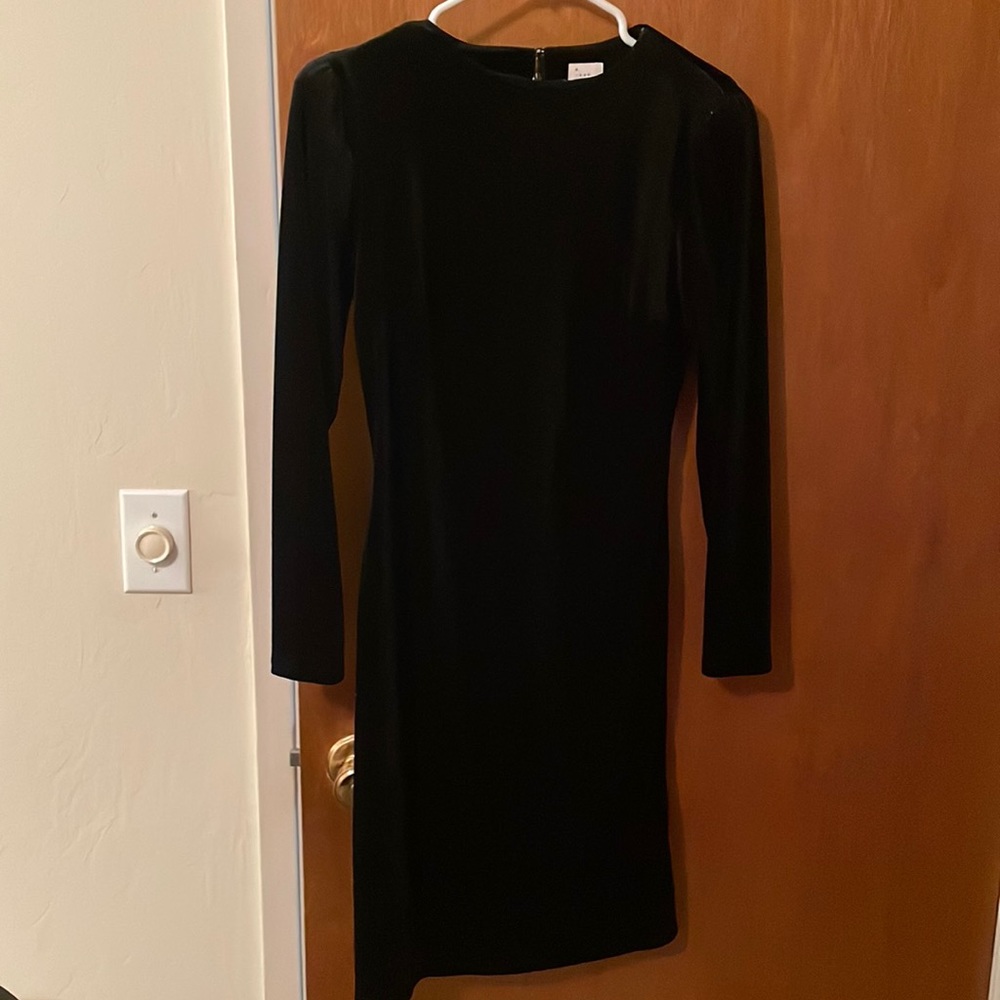 Black velvet dress